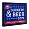 Stupell Industries Burgers & Beer Vote Canvas Wall Art Design by Jedco Brands, Inc.